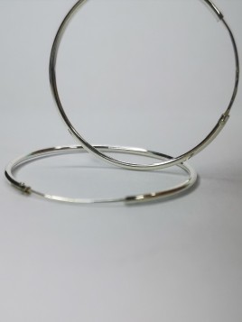 Créoles 30mm Gaïa Argent