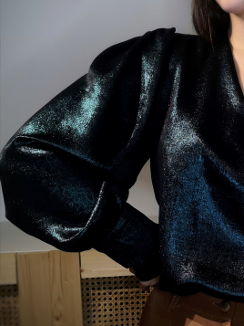 Blouse Jade métallisée