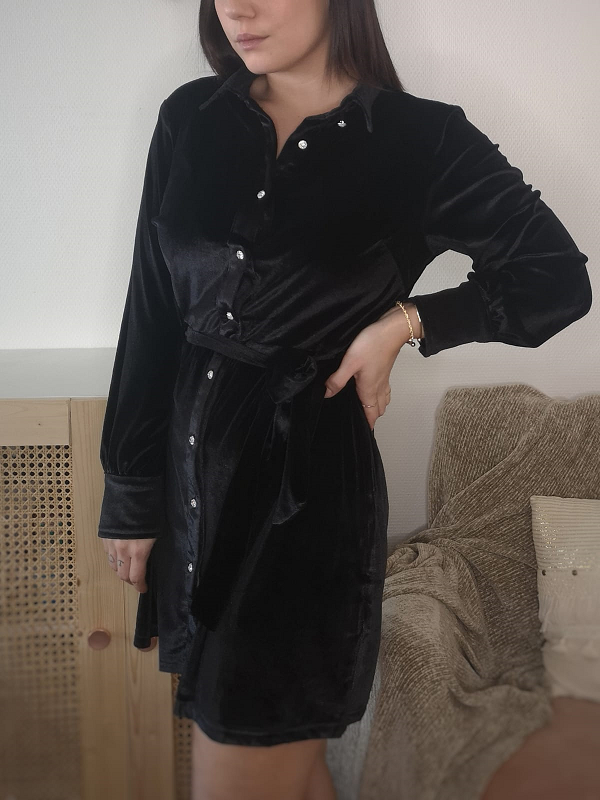 Robe Chemise Velours L a